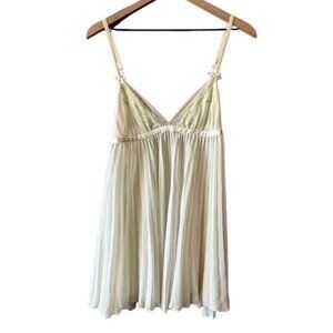 Women's M Betsey Johnson Gold Lace Baby Doll Sheer Lingerie